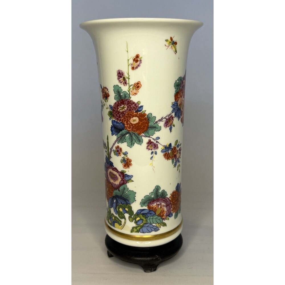 Lenox Smithsonian Saxony Vase Meissen 1725 Floral Porcelain 11” Made USA